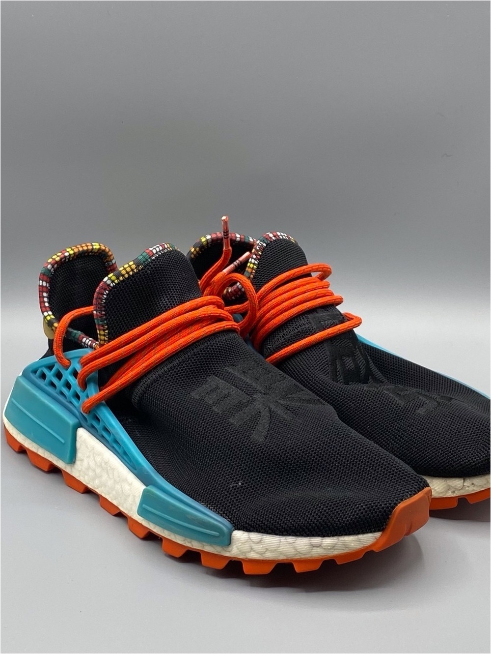Adidas NMD HU Pharrell Inspired Pack Black Men’s Williams Orange - Picture 4 of 4